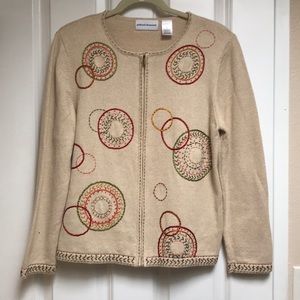 Alfred dunner Zip-up Cardigan